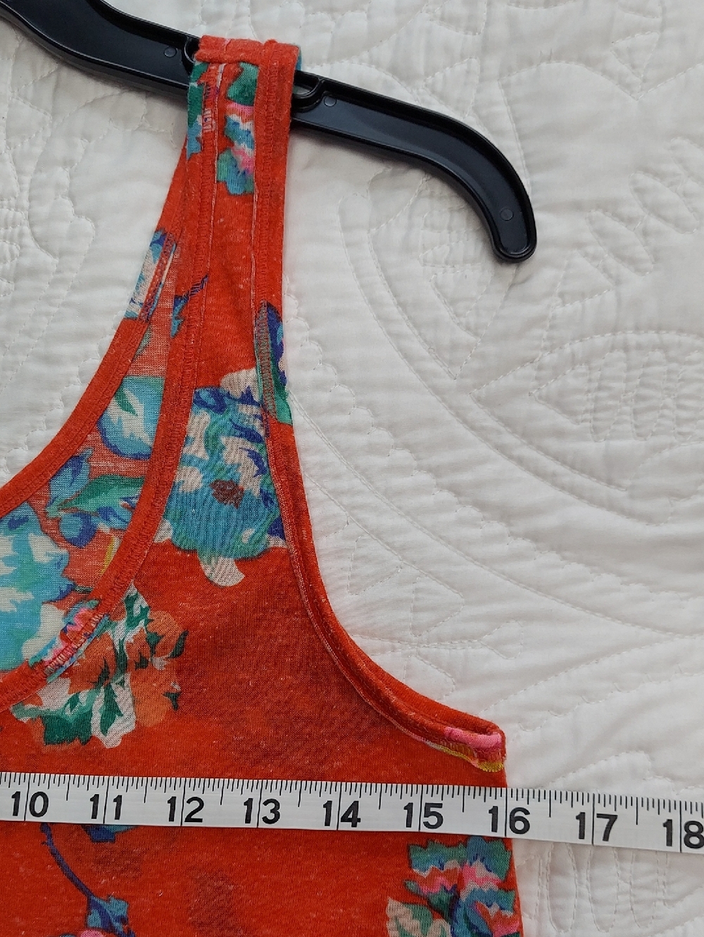 American Eagle Outfitters Red and Blue Vibrant Tank Top, Ruffle, Size Medium - Picture 5 of 7